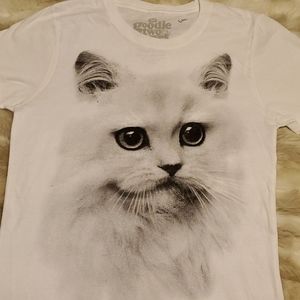NWOT Cat white T-shirt
